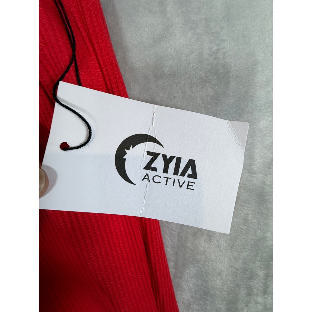 New Zyia Active Don't Wake Me Thermal Joggers Large Red Lounge Pants Pajamas - Picture 12 of 13